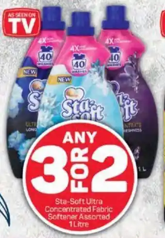 Pick n Pay Sta-Soft Ultra Concentrated Fabric Softener Assorted 1 Litre offer