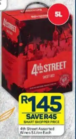 Pick n Pay 4th Street Assorted Wines 5 Litre Each offer