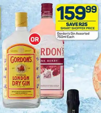 Pick n Pay Gordon's Gin Assorted 750ml Each offer