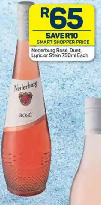 Pick n Pay Nederburg Rosé, Duet, Lyric or Stein 750ml Each offer