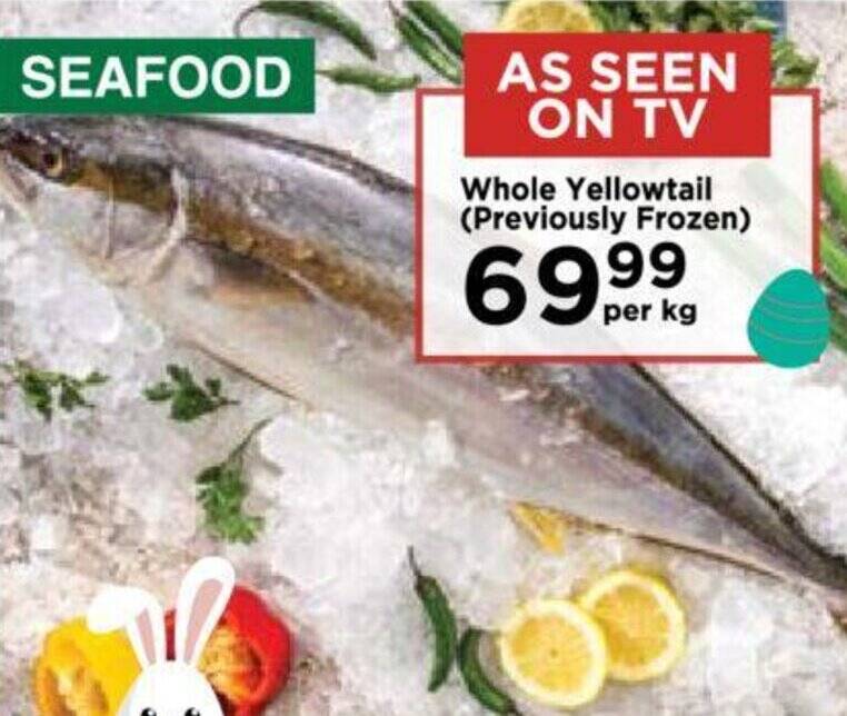 Whole Yellowtail (Previously Frozen) offer at Food Lover's Market