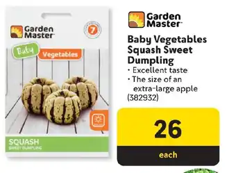 Makro Garden Master Baby Vegetables Squash Sweet Dumpling offer