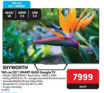 Makro SKYWORTH 140 cm (55") SMART QLED Google TV offer