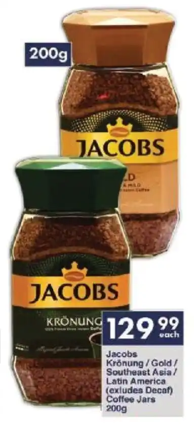 President Hyper Jacobs Krönung/Gold/ Southeast Asia/ Latin America (exludes Decaf) Coffee Jars 200g offer