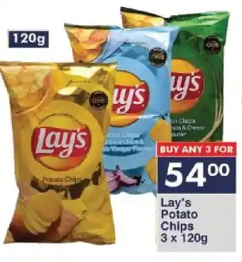 President Hyper Lay's Potato Chips 3 x 120g offer