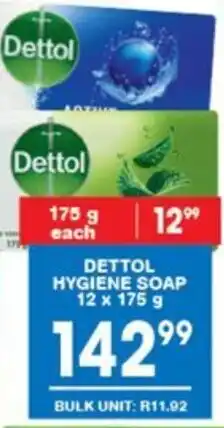 Giant Hyper DETTOL HYGIENE SOAP 12 x 175 g offer