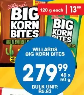 Giant Hyper WILLARDS BIG KORN BITES offer