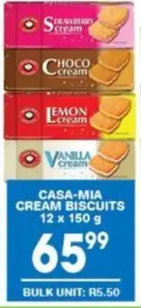 Giant Hyper CASA-MIA CREAM BISCUITS 12 x 150 g offer