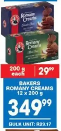 Giant Hyper BAKERS ROMANY CREAMS 12x200g offer