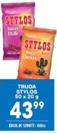 TRUDA STYLOS 50 x 20 g offer at Giant Hyper