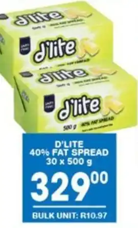 Giant Hyper D'LITE 40% FAT SPREAD 30 x 500 g offer