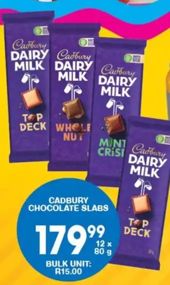 Giant Hyper CADBURY CHOCOLATE SLABS offer