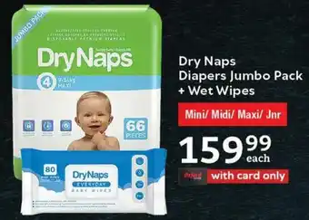 Oxford Freshmarket Dry Naps Diapers Jumbo Pack + Wet Wipes offer