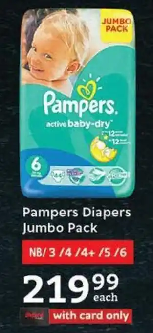 Oxford Freshmarket Pampers Diapers Jumbo Pack offer