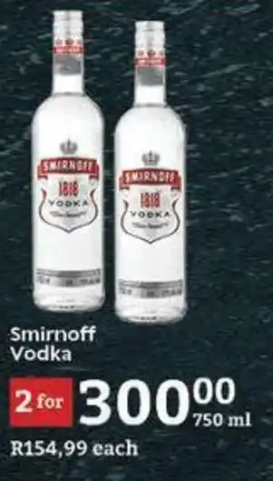 Oxford Freshmarket Smirnoff Vodka offer