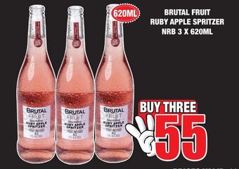 Brutal Fruit Ruby Apple Spritzer NRB 3x620ml
