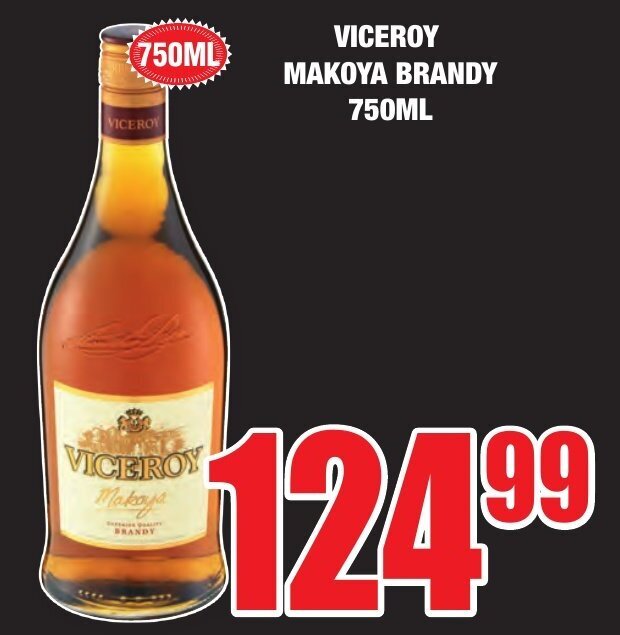 Viceroy Makoya Brandy 750ml offer at Boxer Liquors