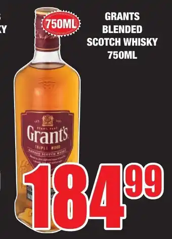 Grants Blended Scotch Whisky 750ml