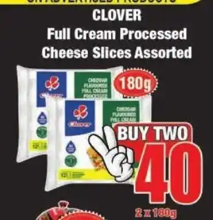 Boxer Build Clover Full Cream Processed Cheese Slices Assorted 2x 180g offer