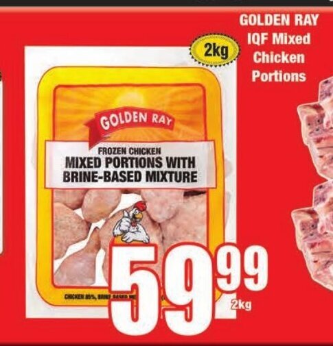 Golden Ray IQF Mixed Chicken Portions 2kg Offer At Boxer Build margarine-many-500g-livraison-gratuite