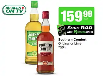 Spar Tops Southern Comfort Original or Lime 750ml offer