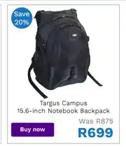 First Shop Targus Campus 15.6" Notebook Backpack offer