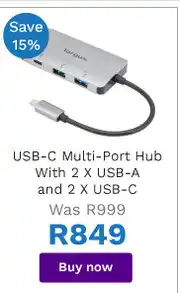 First Shop Targus USB-C Multi Port Hub With 2 x USB-A & 2 x USB-C offer