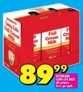 Shoprite RITEBRAND LONG LIFE MILK offer