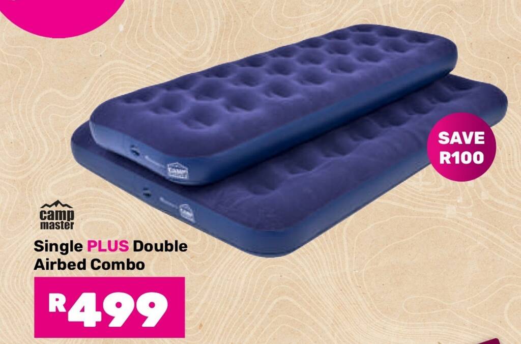 camp master Single PLUS Double Airbed Combo offer at Game