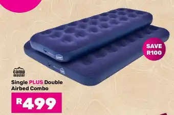 Game camp master Single PLUS Double Airbed Combo offer