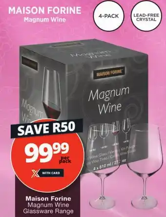 Maison Forine Magnum Wine Glassware Range