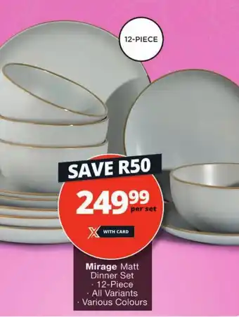 Checkers Mirage Matt Dinner Set offer