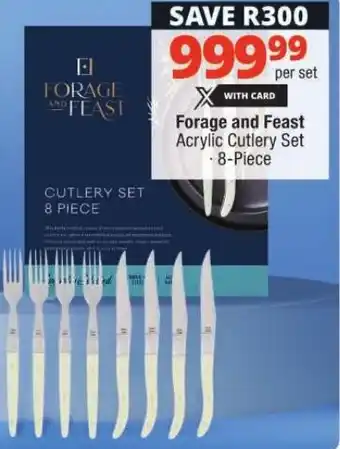 Checkers Forage and Feast Acrylic Cutlery Set - 8-Piece offer