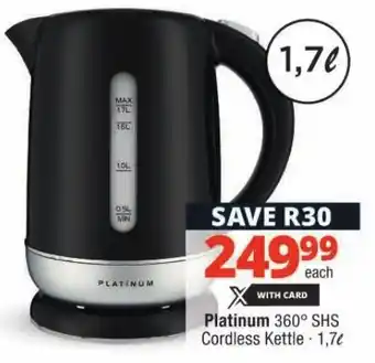 Checkers Platinum 360° SHS Cordless Kettle offer