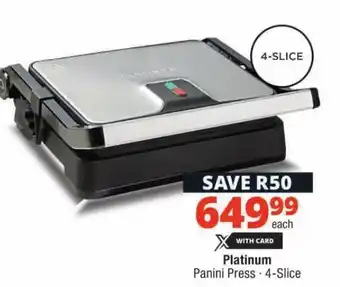 Checkers Platinum Panini Press 4-Slice offer
