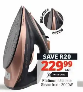 Checkers Platinum Ultimate Steam Iron 2000W offer