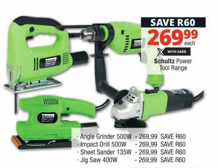 Schultz Power Tool Range offer at Checkers