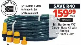 Checkers Mr. Gardener PVC Garden Hose Kit with Fittings offer