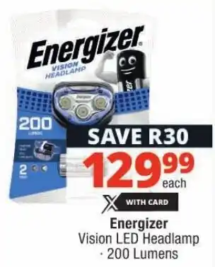 Checkers Energizer Vision LED Headlamp offer