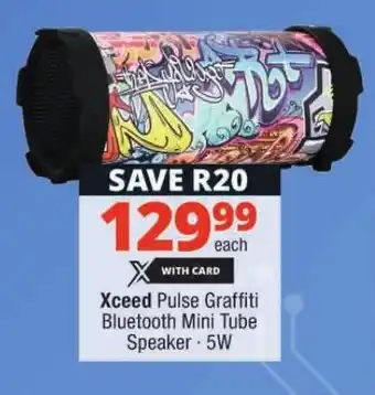 Checkers Xceed Pulse Graffiti Bluetooth Mini Tube Speaker 5W offer