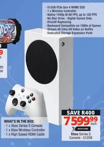 Checkers Xbox Series S Console 512GB offer