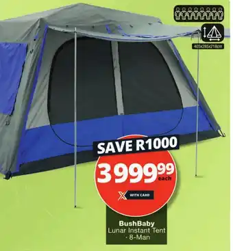 Checkers BushBaby Lunar Instant Tent offer