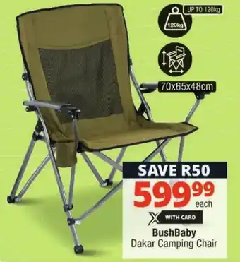 Checkers BushBaby Dakar Camping Chair offer