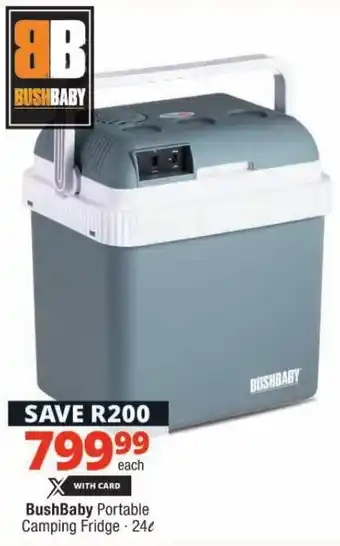 Checkers BushBaby Portable Camping Fridge 24L offer