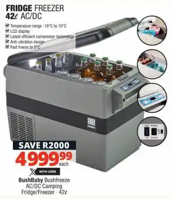 BushBaby Bushfreeze AC/DC Camping Fridge/Freezer