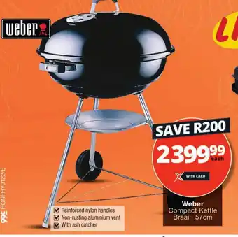Checkers Weber Compact Kettle Braai offer