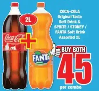 Boxer COCA-COLA Original Taste Soft Drink & SPRITE/STONEY/ FANTA Soft Drink Assorted 2L offer