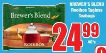 Boxer BREWER'S BLEND Rooibos Tagless Teabags offer