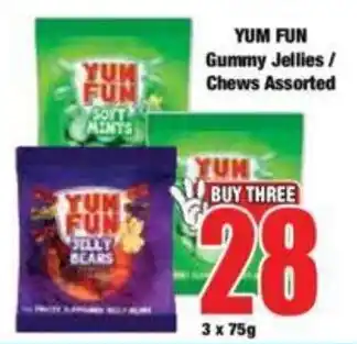Boxer YUM FUN Gummy Jellies/ Chews Assorted offer