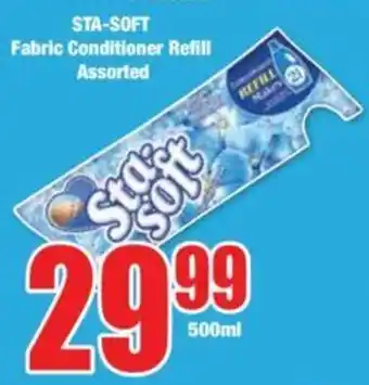 Boxer STA-SOFT Fabric Conditioner Refill Assorted offer